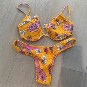 Floral Yellow Bikini Set